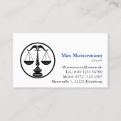 Carte de visite d'avocat (Devant)