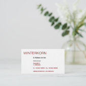 Carte de visite d'avocat (Debout devant)