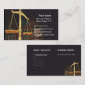 Carte de visite d'avocat, avocat, avocat (Devant / Derrière)