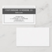 Carte de visite d'avocat contemporain et branché (Devant / Derrière)