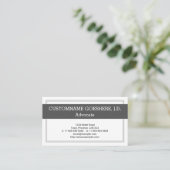 Carte de visite d'avocat contemporain et branché (Debout devant)