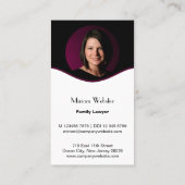 Carte de visite d'avocat de famille sophistiqué (Dos)