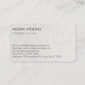 Carte de visite d'avocat moderne (Dos)