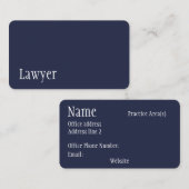 Carte de visite d'avocat moderne (Devant / Derrière)