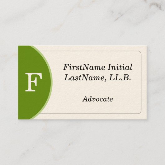 Carte de visite d'avocat moderne (Devant)
