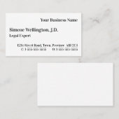 Carte de visite d'avocat professionnel de base (Devant / Derrière)
