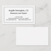 Carte de visite d'avocat professionnel minimal (Devant / Derrière)