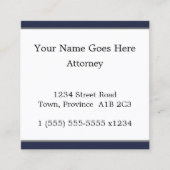 Carte de visite d'avocat professionnel Plain, Dapp (Devant)