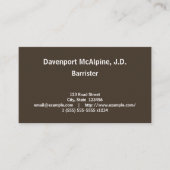 Carte de visite d'avocat professionnel simple et d (Devant)
