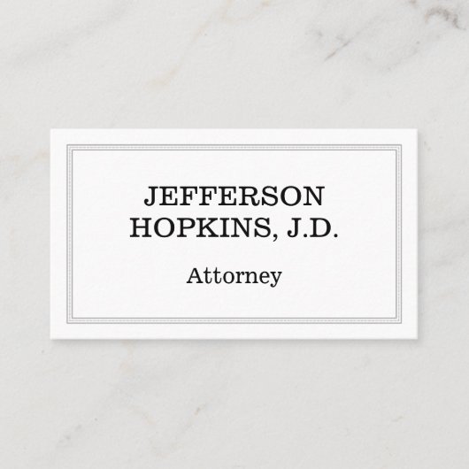 Carte de visite d'avocat propre et professionnelle (Devant)