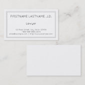 Carte de visite d'avocat respectable et élégant (Devant / Derrière)