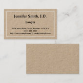 Carte de visite d'avocat simple (Devant / Derrière)
