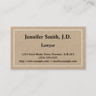 Carte de visite d'avocat simple