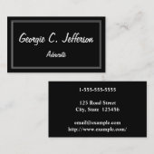 Carte de visite d'avocat simple et professionnel (Devant / Derrière)