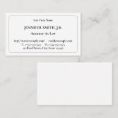 Carte de visite d'avocat traditionnel et professio (Devant / Derrière)