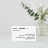 Carte de visite d'avocat Vintage traditionnel (Debout devant)