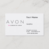 Carte de visite d'Avon (Dos)
