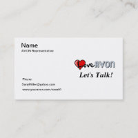 Carte de visite d'AVON