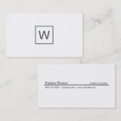 Carte De Visite Davy Grey Monogram Carré (Devant / Derrière)