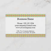 Carte de visite Dazzle Check blanc (Dos)