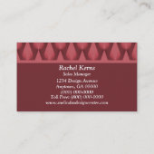 Carte de visite Dazzling Raindrops, Maroon (Dos)