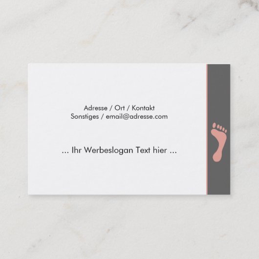 Carte De Visite de (Dos)