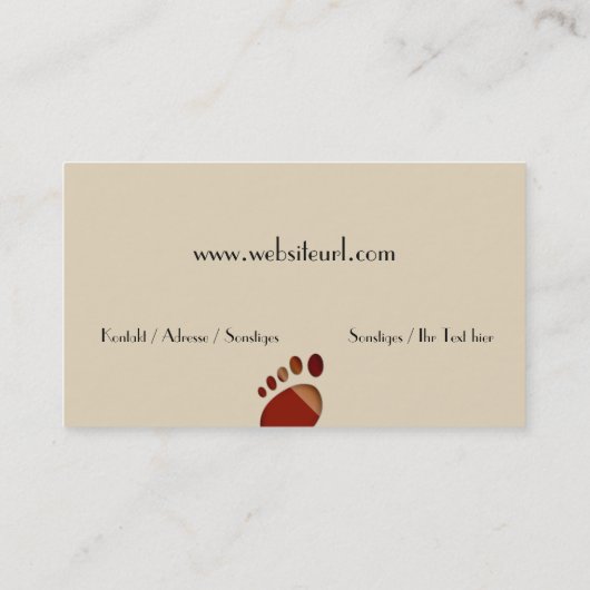 Carte De Visite de (Dos)