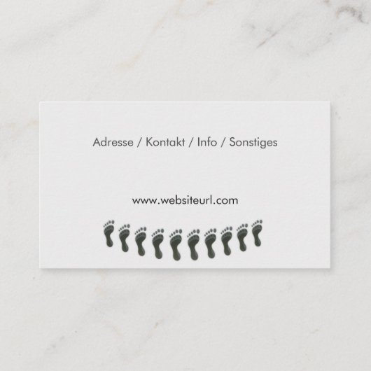 Carte De Visite de (Dos)