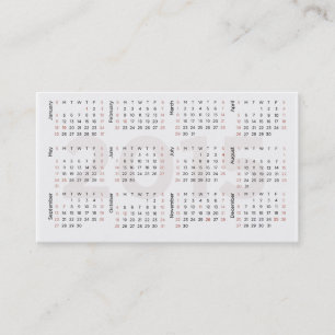 Carte de visite de 2015 calendriers
