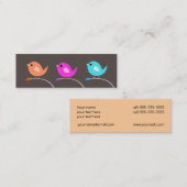 Carte de visite de 3 oiseaux (Devant / Derrière)