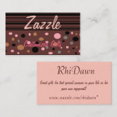 Carte de visite de à petits pois (Devant / Derrière)