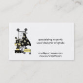 Carte de visite de achat de marguerites jaunes et (Dos)