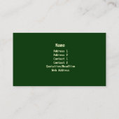 Carte de visite de aménagement floral (Dos)