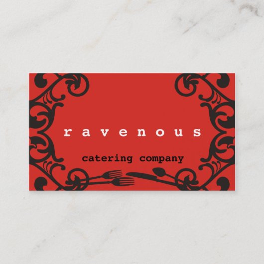 carte de visite de approvisionnement d'ustensiles (Devant)