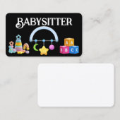Carte de visite de baby-sitter (Devant / Derrière)