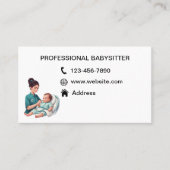 carte de visite de baby-sitter (Devant)