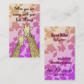 Carte de visite de babysitter (Devant / Derrière)