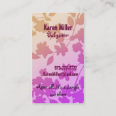 Carte de visite de babysitter (Dos)