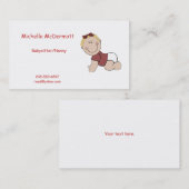 Carte de visite de babysitter (Devant / Derrière)