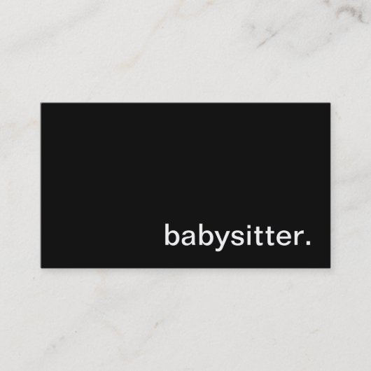 Carte de visite de babysitter (Devant)