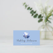 Carte de visite de babysitter Koala Bébé Bleu Trop (Debout devant)
