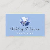Carte de visite de babysitter Koala Bébé Bleu Trop (Devant)