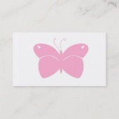 Carte de visite de babysitter - papillon rose (Dos)
