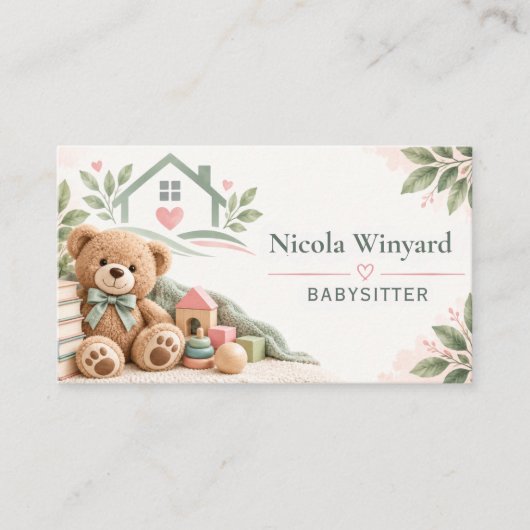 Carte de visite de babysitting (Devant)