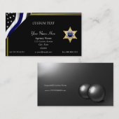 Carte de visite de badge adjoint de la ligne Bleu  (Devant / Derrière)