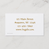 Carte de visite de bagel (Dos)