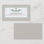 Carte de visite de Baker de cuisinier de chef (Devant / Derrière)