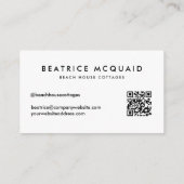 Carte de visite de baleine bleu moderne (Dos)