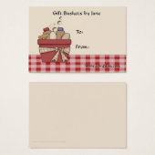 Carte de visite de balise de panier cadeau (Devant & derrière)
