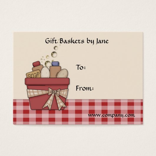 Carte de visite de balise de panier cadeau (Devant)